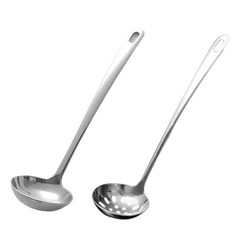 1PC Long Handle Soup Spoon Hot Pot Colander Strainer Spoon