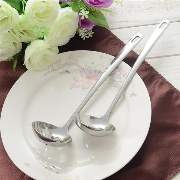 1PC Long Handle Soup Spoon Hot Pot Colander Strainer Spoon